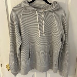 J Crew size L striped women’s knit hoodie